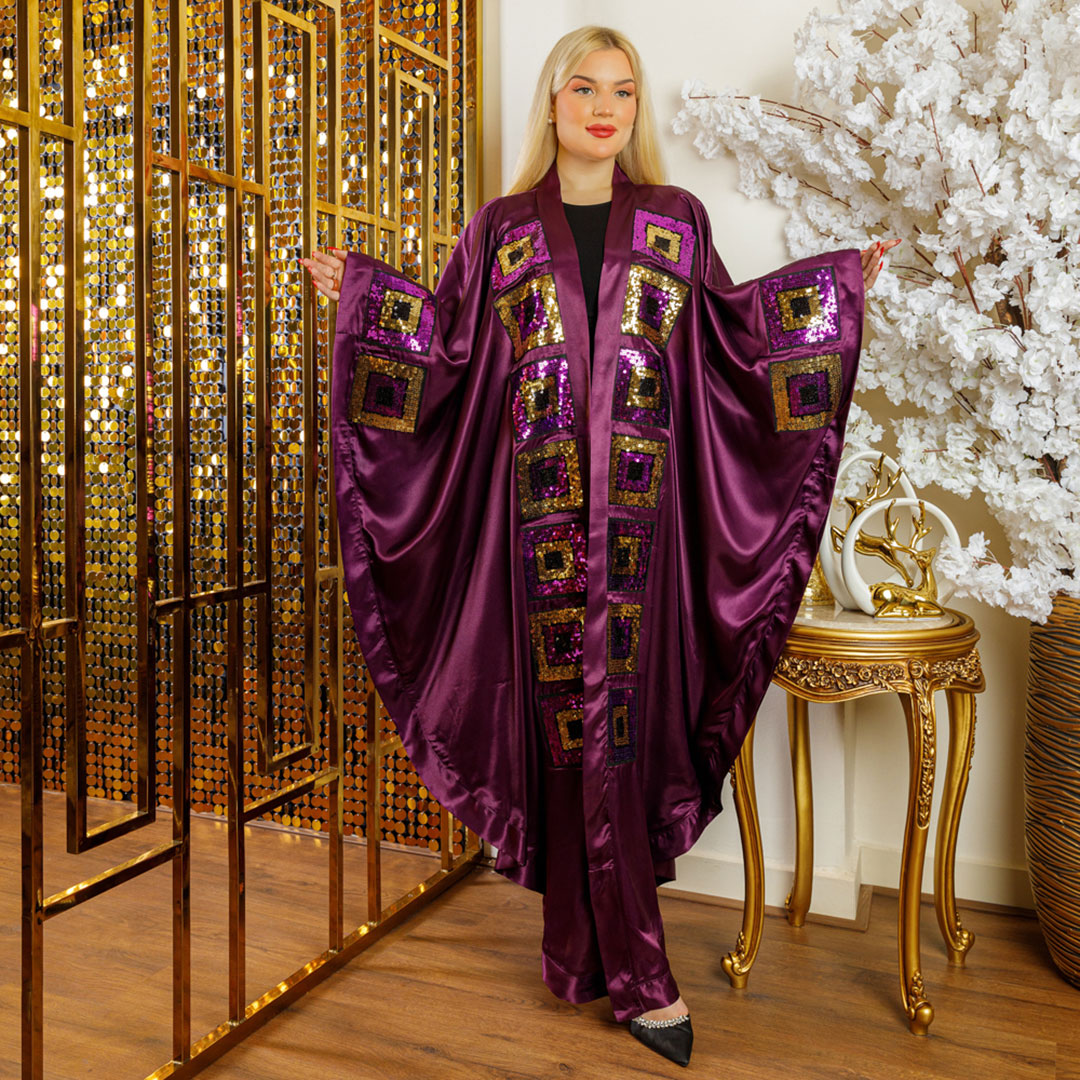 قفطان دبي حرير ستان - تطريز