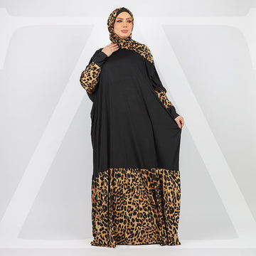 Practical Saudi Jersey  prayer dress with headscarf