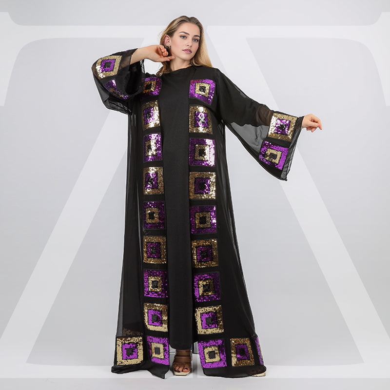Arabic  Chiffon kaftan - Embroidered