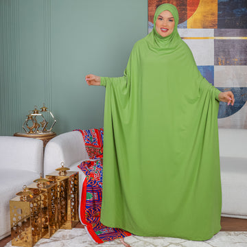 ثوب صلاة بحريني - ساده عملي مع غطاء الرأس