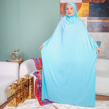 Practical Bahraini prayer dress with headscarf- plain