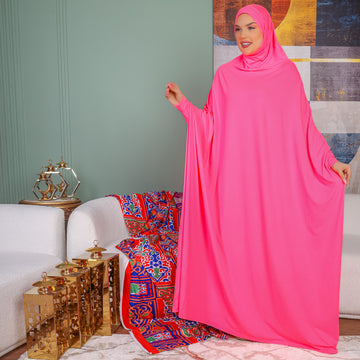 Practical Bahraini prayer dress with headscarf- plain