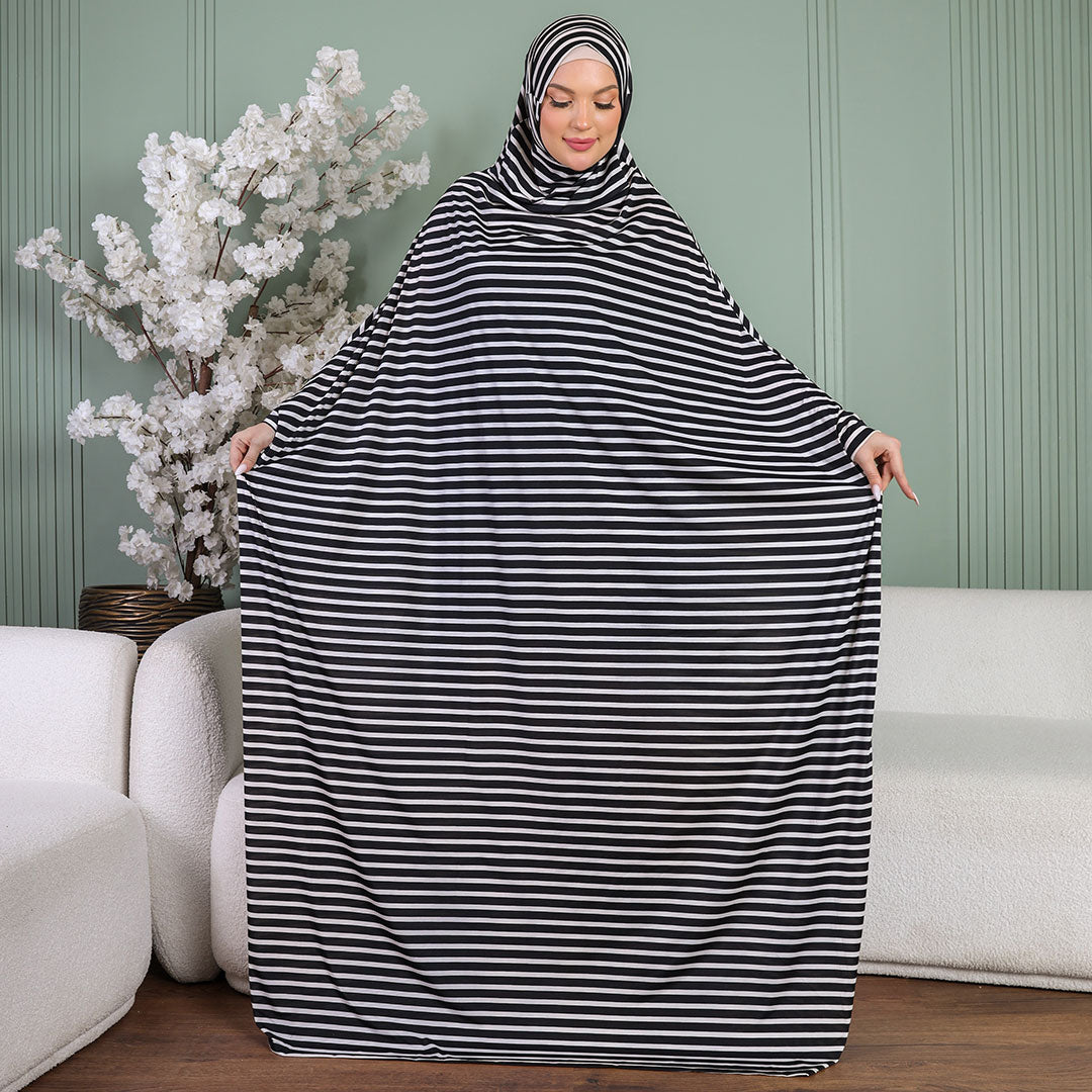 Practical  Kuwaiti Jersey prayer dress  with headscarf
