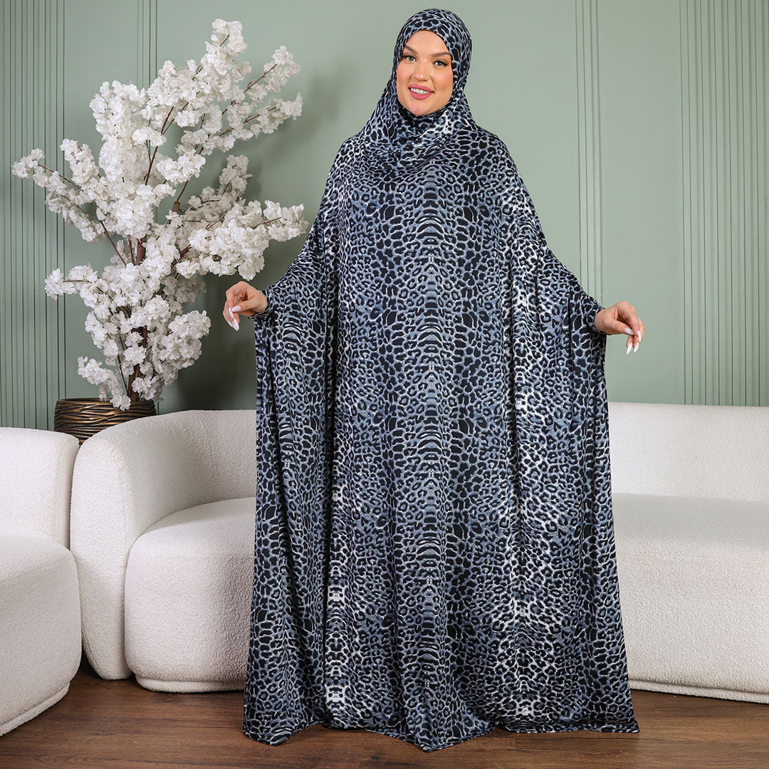 Practical  Kuwaiti Jersey prayer dress  with headscarf