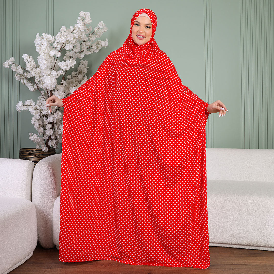 Practical  Kuwaiti Jersey prayer dress  with headscarf