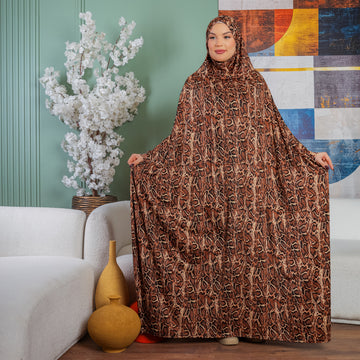 Practical Kuwaiti Jersey prayer dress with headscarf