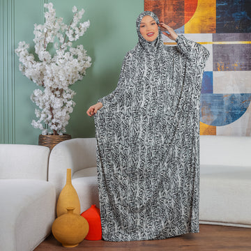 Practical Kuwaiti Jersey prayer dress with headscarf