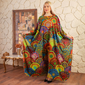 Dubai Chiffon Jalabiya- Printed