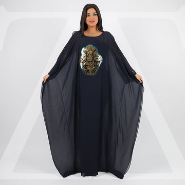 Dubai Chiffon Jalabiya- Embroidered