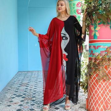 Dubai Chiffon Jalabiya- Embroidered
