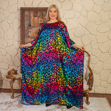 Dubai Silky Satin Jalabiya - Printed