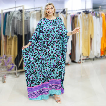 Dubai Silky Satin Jalabiya - Printed