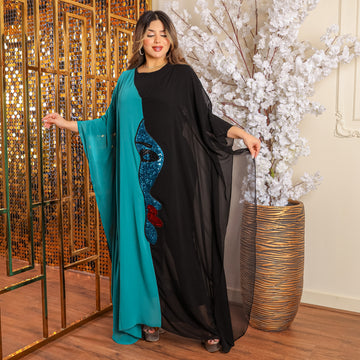 Dubai Chiffon Jalabiya- Embroidered