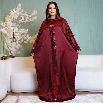 إسدال مغربى حرير ستان - ساده