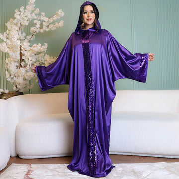 إسدال مغربى حرير ستان - ساده
