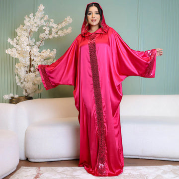 إسدال مغربى حرير ستان - ساده