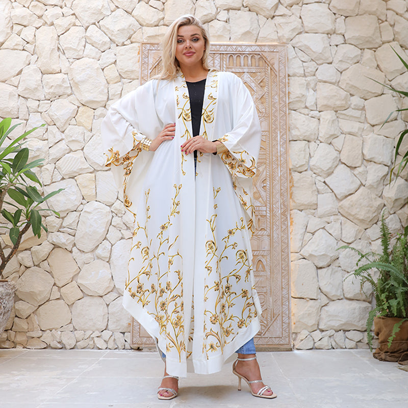Dubai Soft silk kaftan - printed