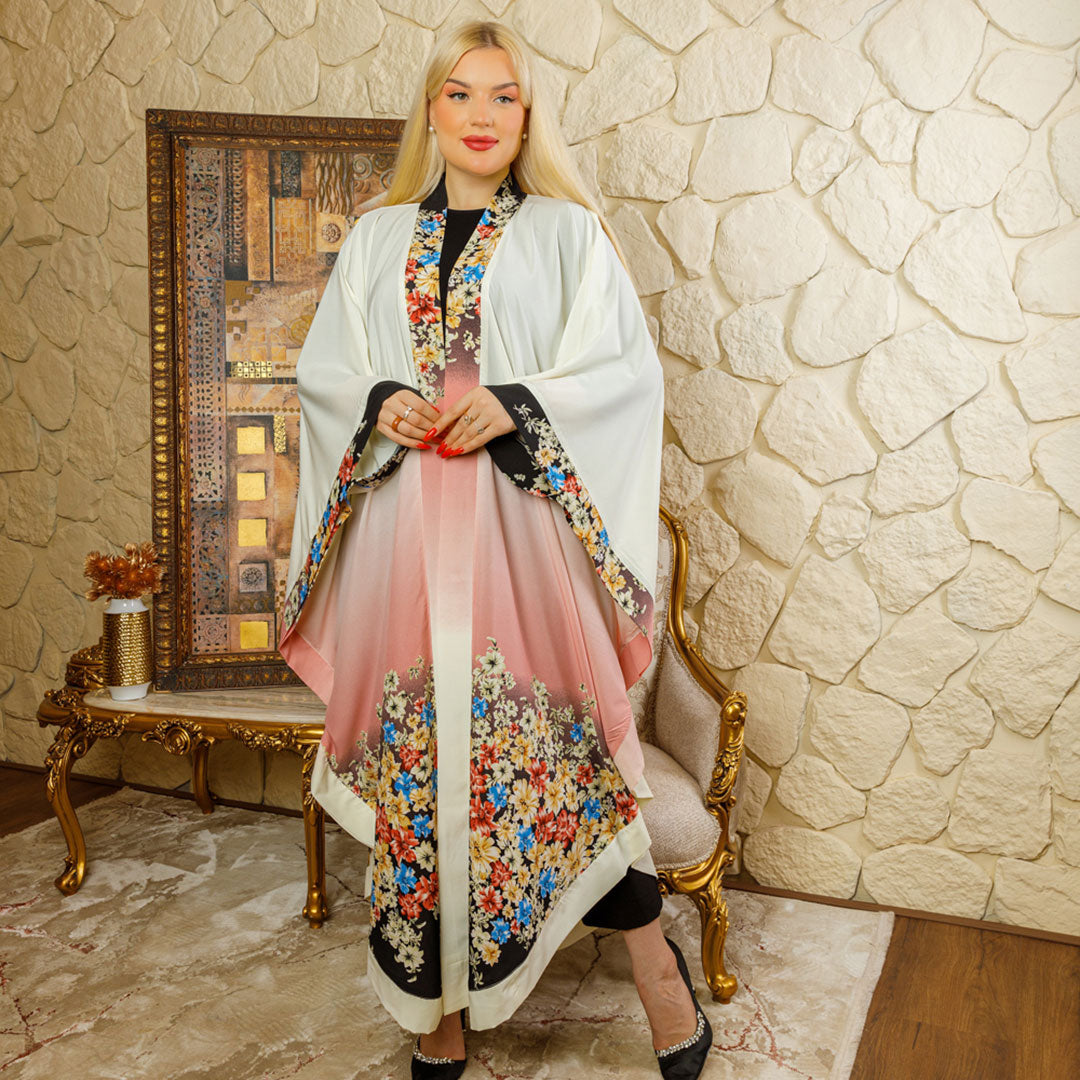 Dubai Soft silk kaftan - printed