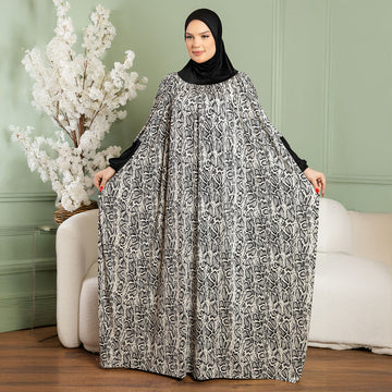 Practical Kuwaiti Jersey prayer dress with headscarf