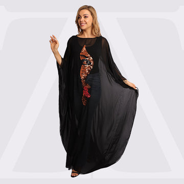 Dubai Chiffon Jalabiya- Embroidered