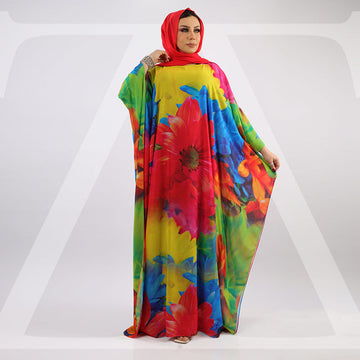 Dubai Chiffon Jalabiya- Printed