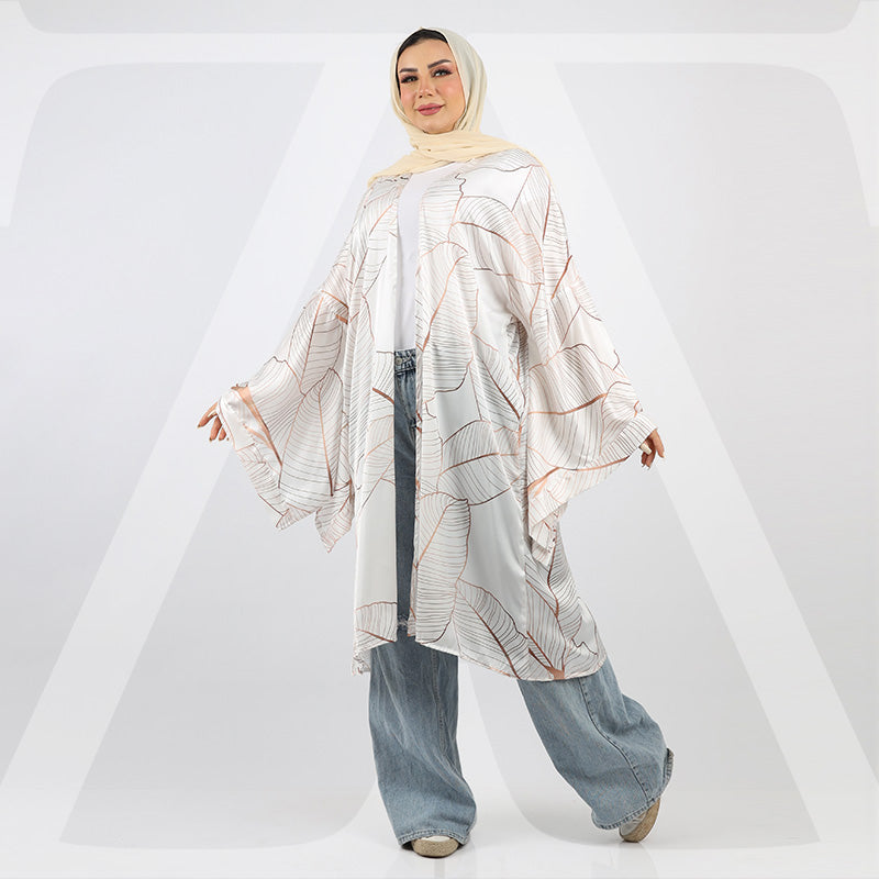 Silky Satin Cardigan-Printed