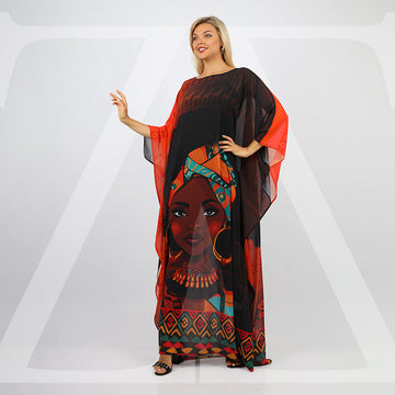 Dubai Chiffon Jalabiya- Printed