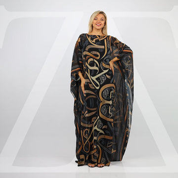Dubai Chiffon Jalabiya- Printed
