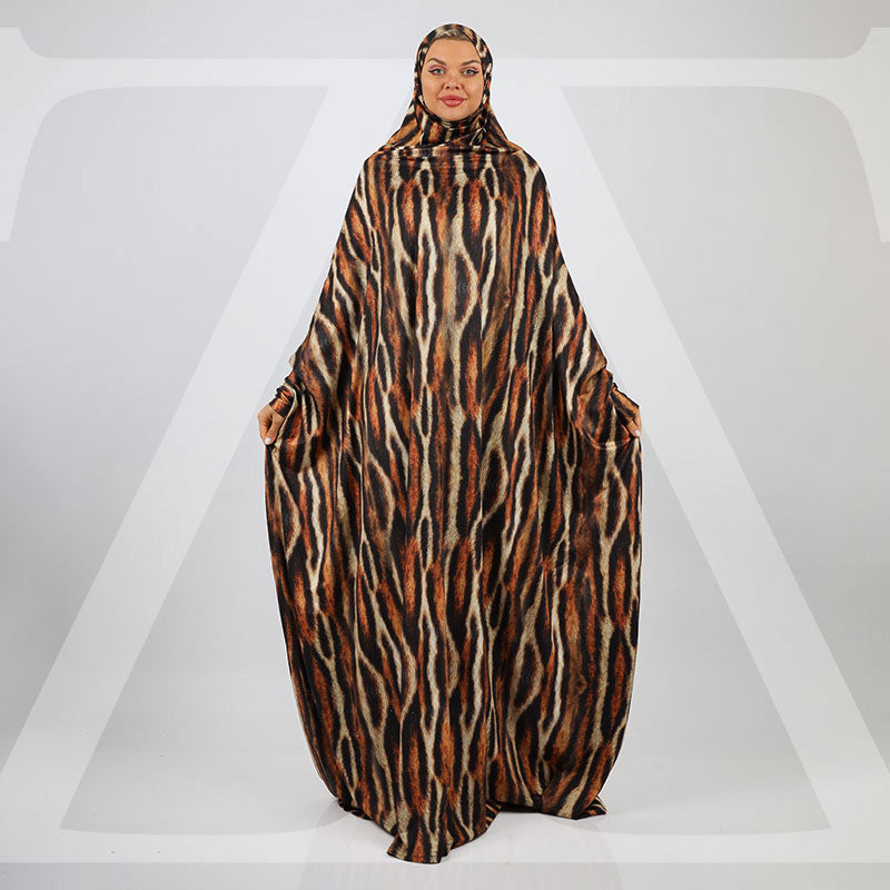 Practical  Bahraini prayer dress with headscarf- printed