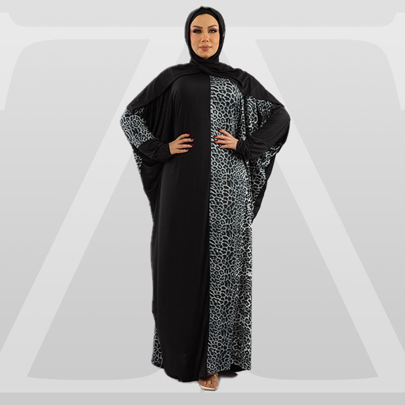 Practical Saudi Jersey  prayer dress with headscarf