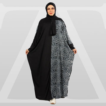 Practical Saudi Jersey prayer dress with headscarf