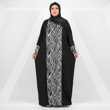 Practical Saudi Jersey prayer dress with headscarf