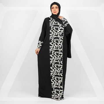 Practical Saudi Jersey prayer dress with headscarf