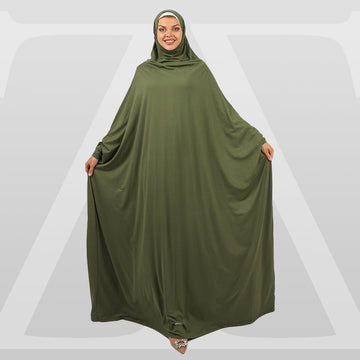 Practical Bahraini prayer dress with headscarf- plain