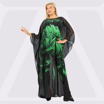 Dubai Chiffon Jalabiya- Printed