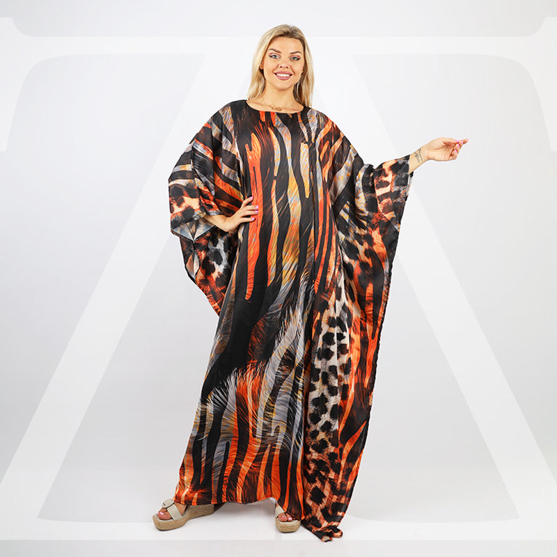 Dubai  Silky Satin Jalabiya - Printed