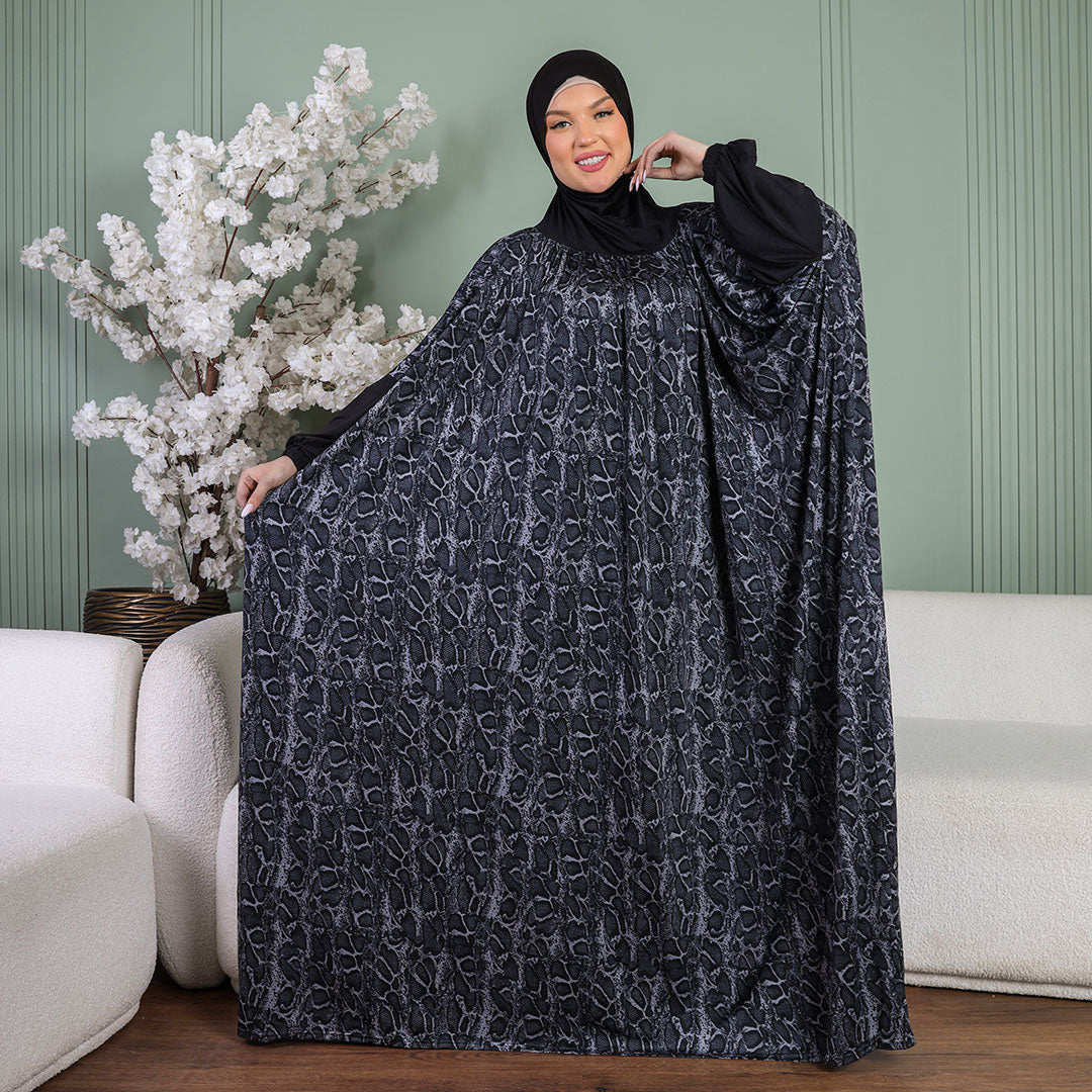 Practical  Kuwaiti Jersey prayer dress  with headscarf