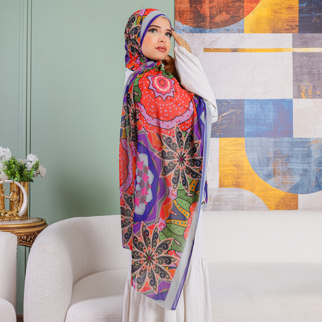 Chiffon Hijab -Printed