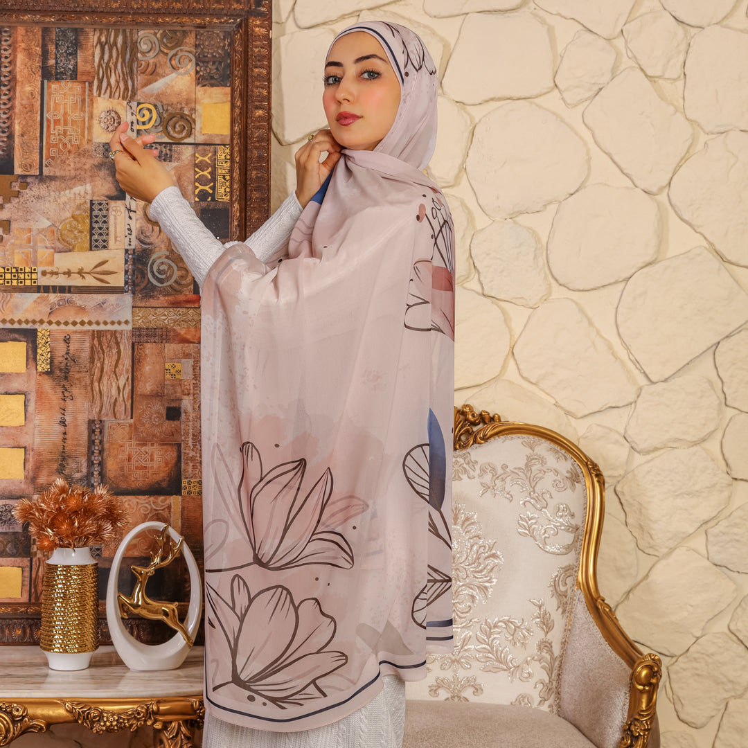 Chiffon Hijab -Printed