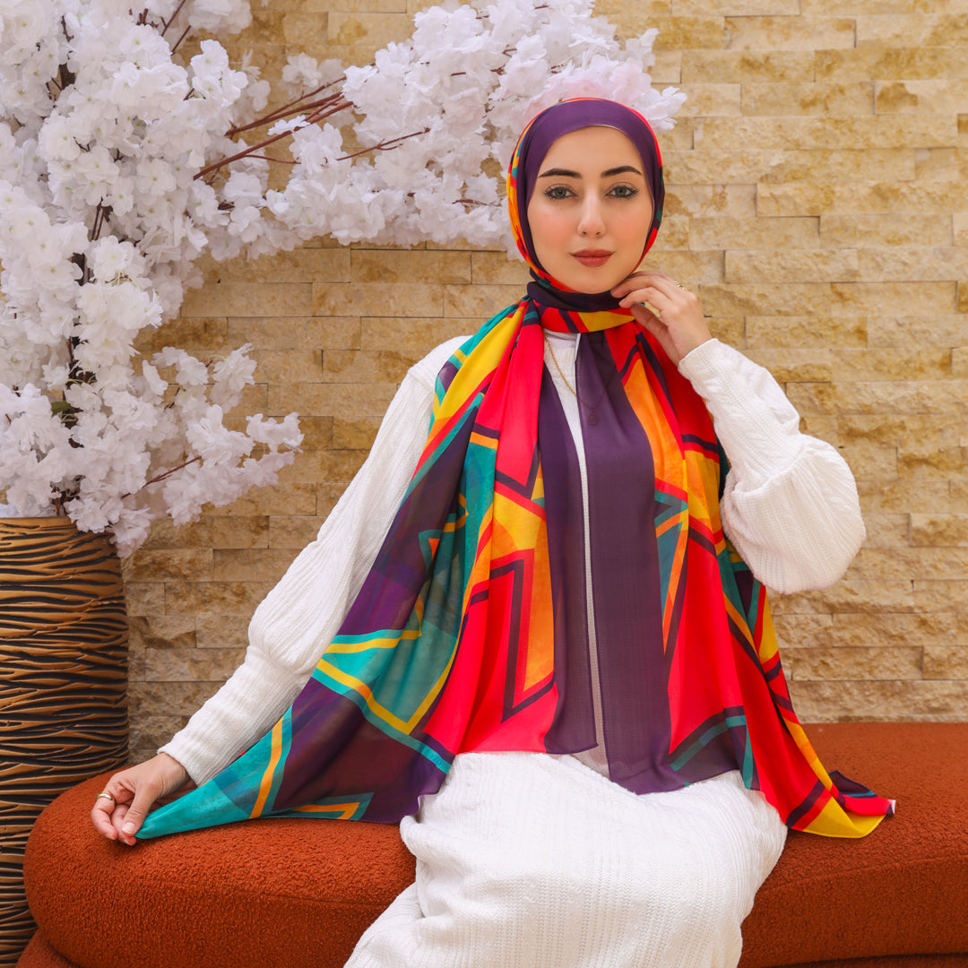 Chiffon Hijab -Printed
