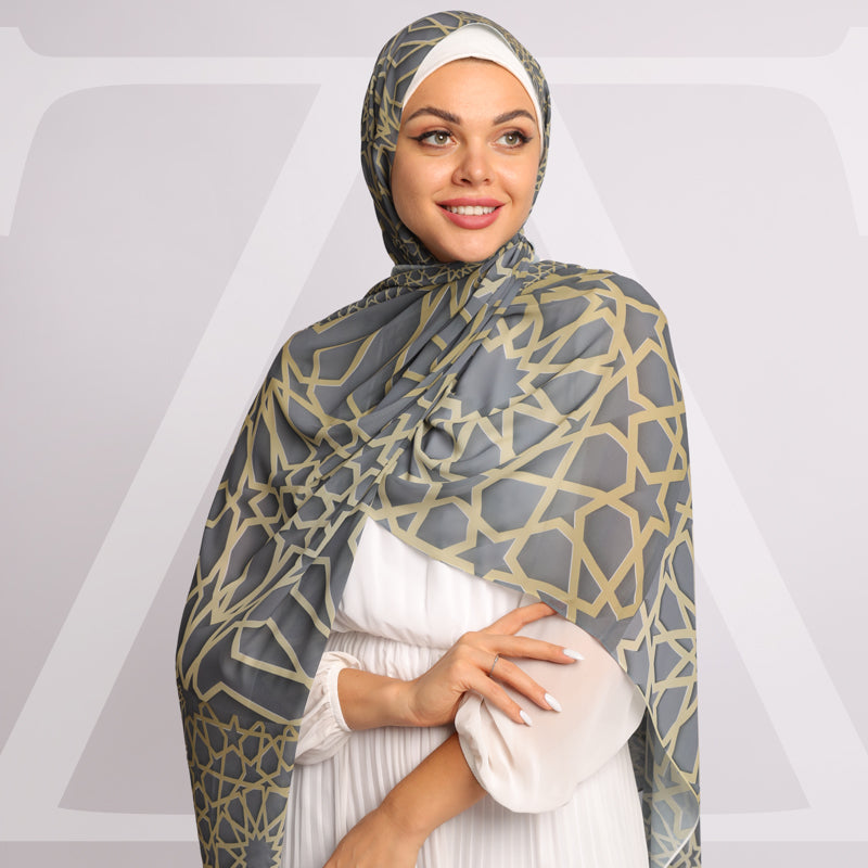 Chiffon Hijab -Printed