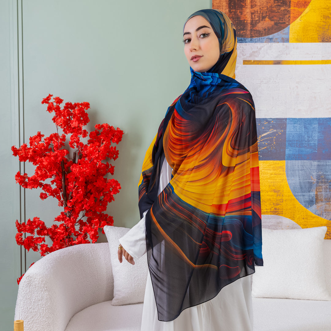 Chiffon Hijab -Printed