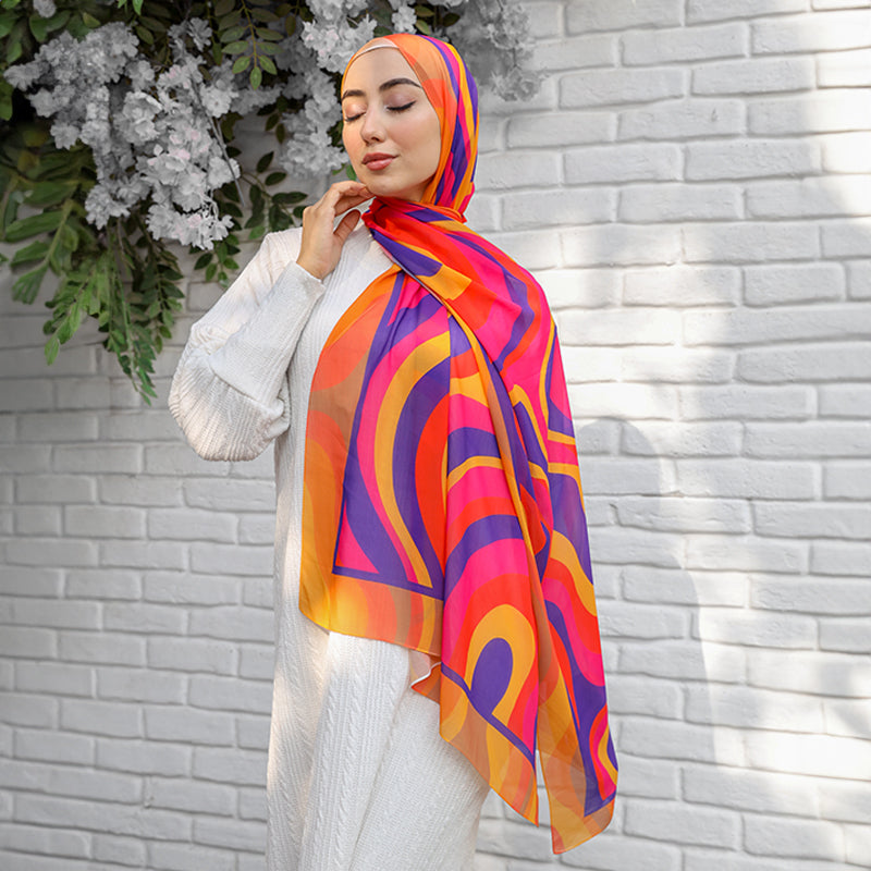 Chiffon Hijab -Printed