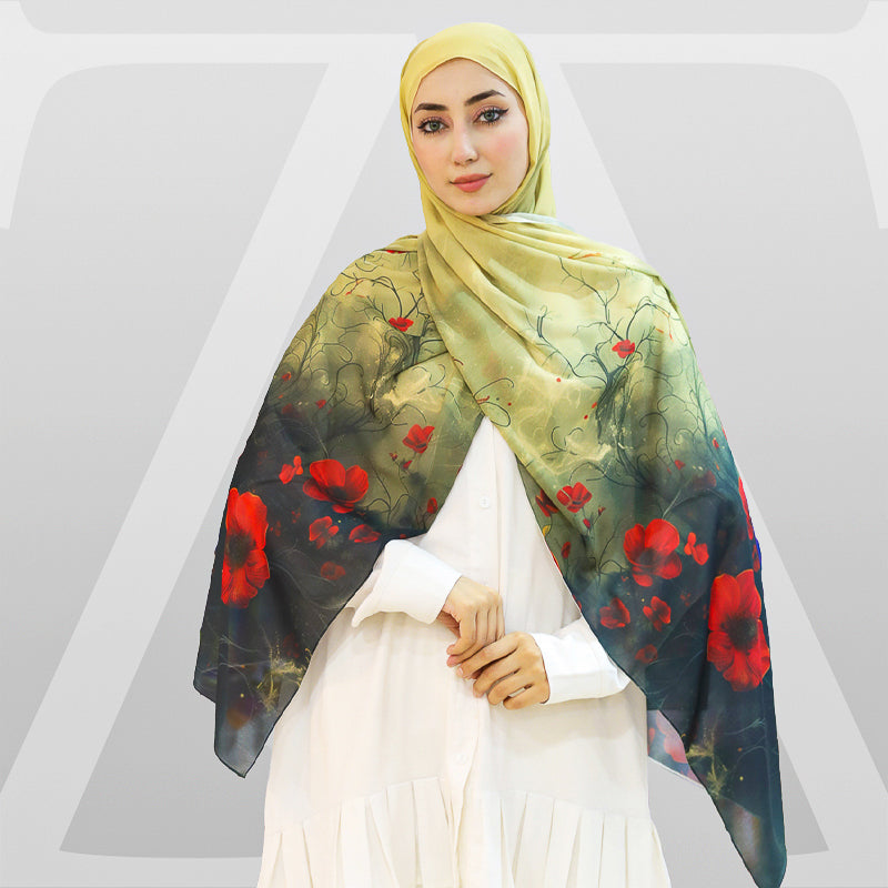 Chiffon Hijab -Printed