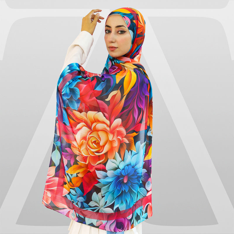 Chiffon Hijab -Printed