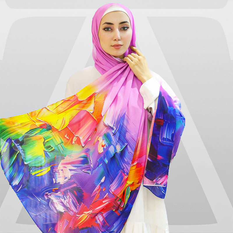 Chiffon Hijab -Printed
