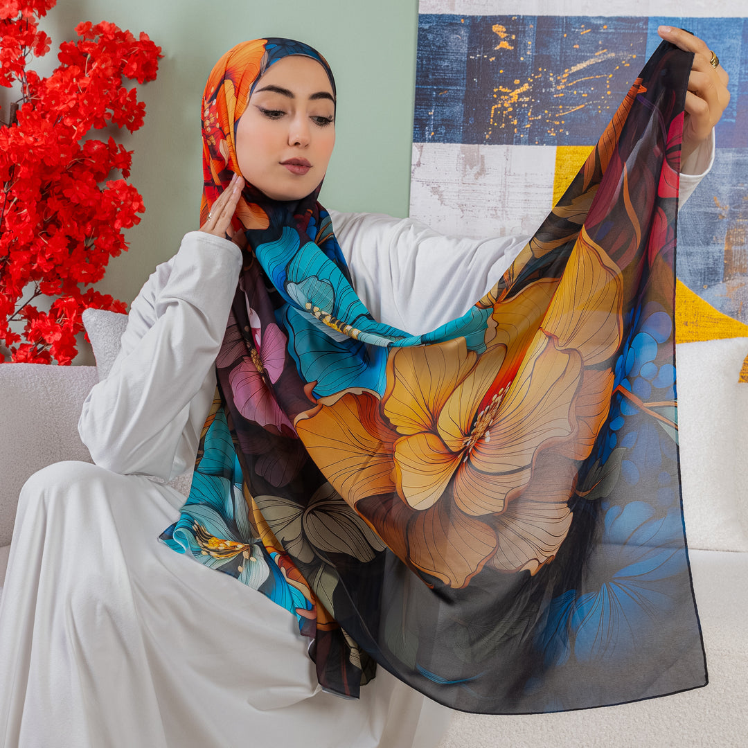 Chiffon Hijab -Printed