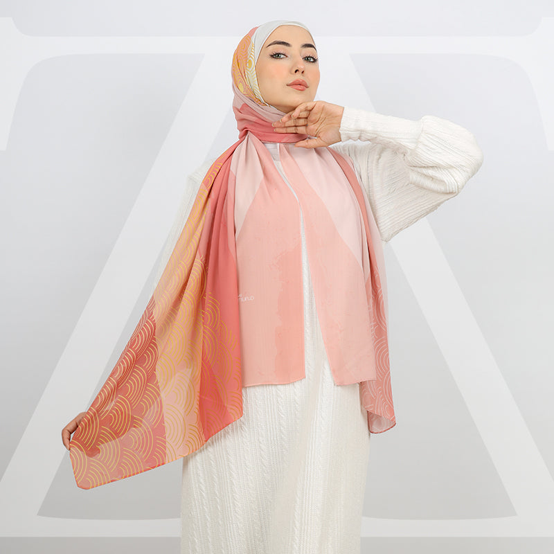 Mini Chiffon Hijab -Printed