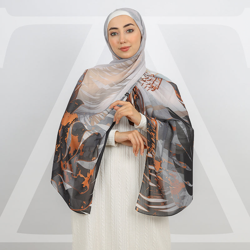 Mini Chiffon Hijab -Printed