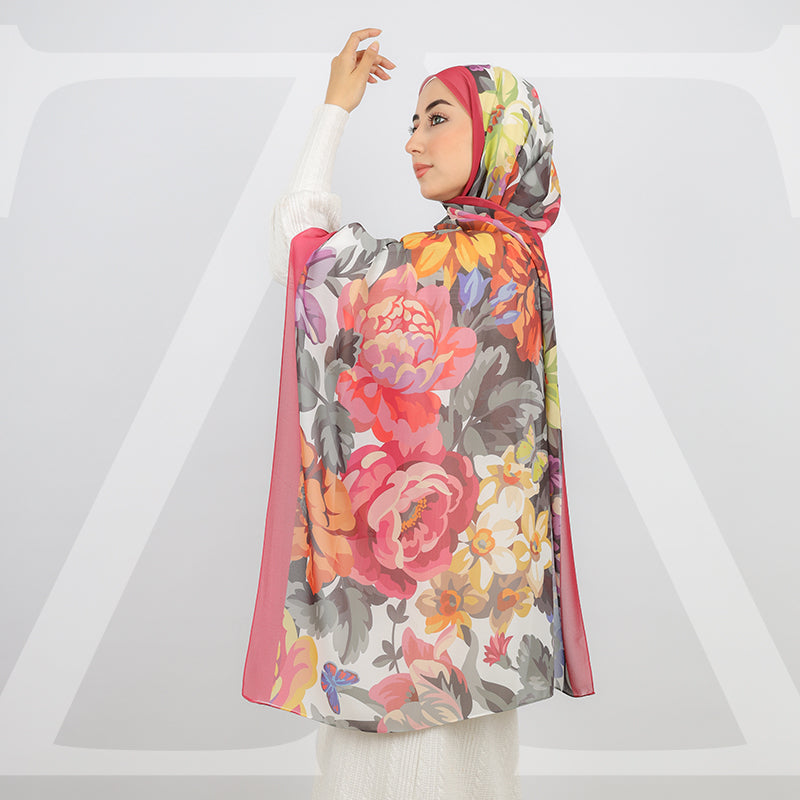 Mini Chiffon Hijab -Printed